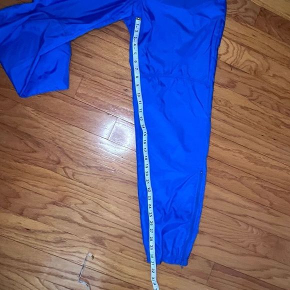 Nike Windbreaker Sweatpants 90s Mens Size Large Gray Tag Blue Vintage - Picture 9 of 9